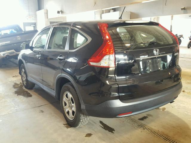 2HKRM4H35DH641123 - 2013 HONDA CR-V LX BLACK photo 3