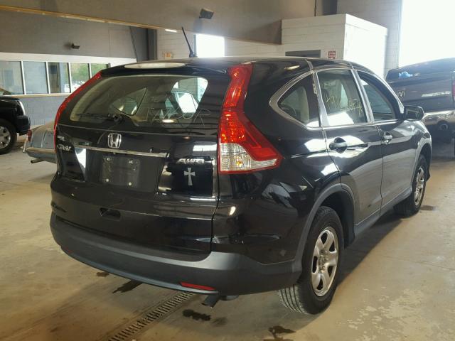 2HKRM4H35DH641123 - 2013 HONDA CR-V LX BLACK photo 4