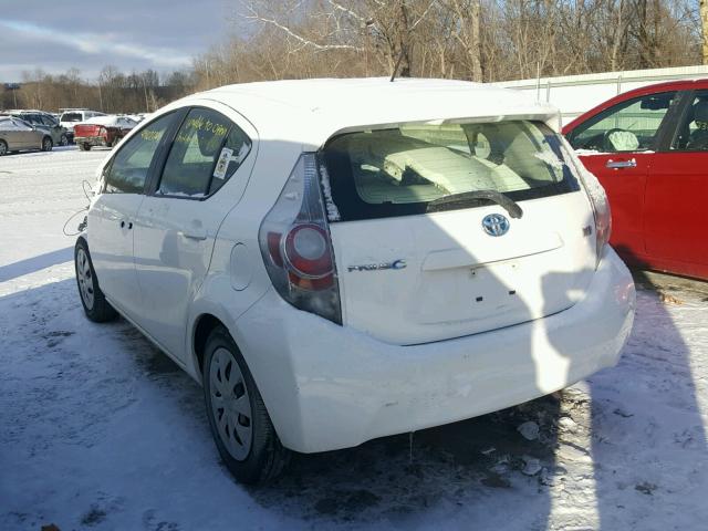 JTDKDTB34D1530929 - 2013 TOYOTA PRIUS C WHITE photo 3