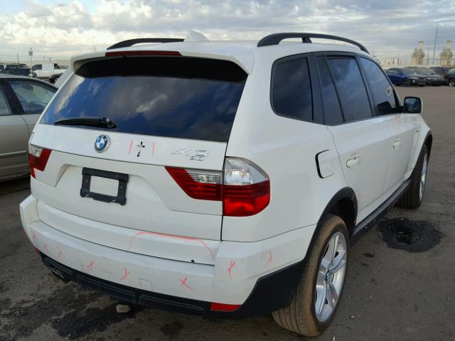 WBXPC93407WF10936 - 2007 BMW X3 3.0SI WHITE photo 4