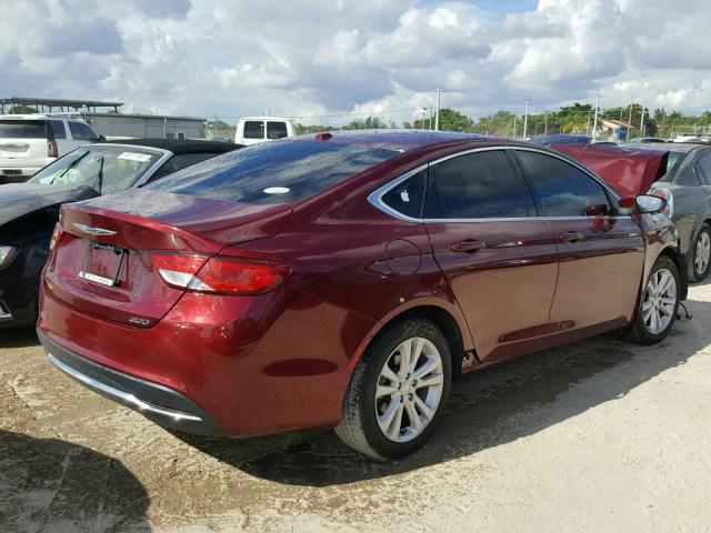 1C3CCCAB6GN136950 - 2016 CHRYSLER 200 LIMITE RED photo 4