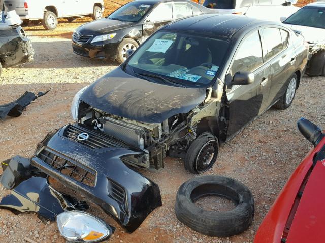 3N1CN7AP1DL852372 - 2013 NISSAN VERSA S BLACK photo 2