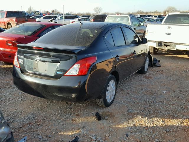 3N1CN7AP1DL852372 - 2013 NISSAN VERSA S BLACK photo 4