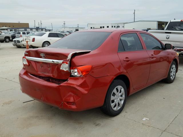 5YFBU4EE1DP183381 - 2013 TOYOTA COROLLA BA ORANGE photo 4