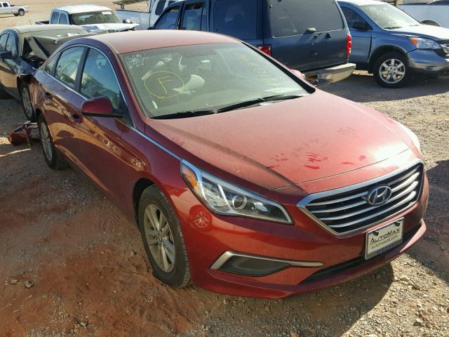 5NPE24AF7GH387265 - 2016 HYUNDAI SONATA SE RED photo 1