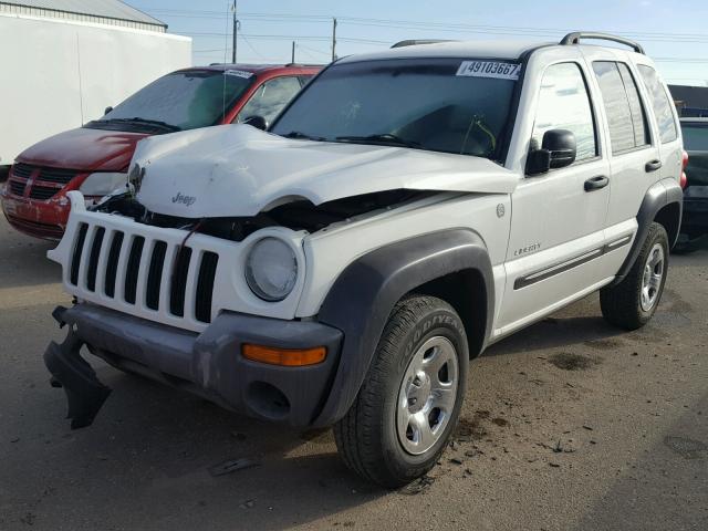 1J4GL48K14W265784 - 2004 JEEP LIBERTY SP WHITE photo 2