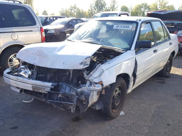 3MAPM10JXPR660428 - 1993 MERCURY TRACER WHITE photo 2