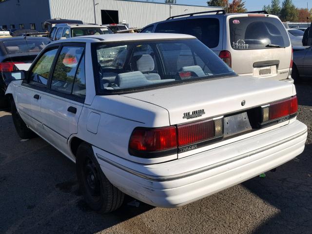 3MAPM10JXPR660428 - 1993 MERCURY TRACER WHITE photo 3