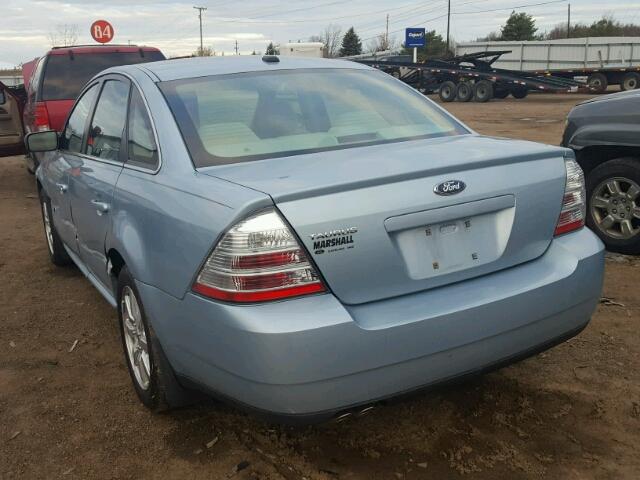 1FAHP23W29G113615 - 2009 FORD TAURUS SE BLUE photo 3