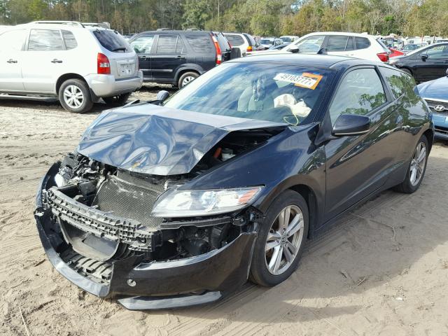 JHMZF1D63BS000865 - 2011 HONDA CR-Z EX BLACK photo 2