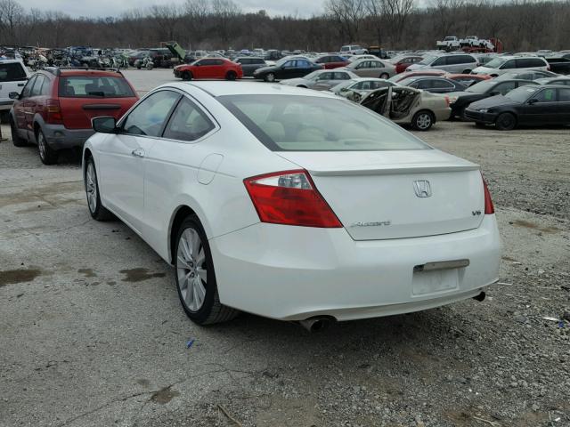 1HGCS22898A012662 - 2008 HONDA ACCORD EXL WHITE photo 3