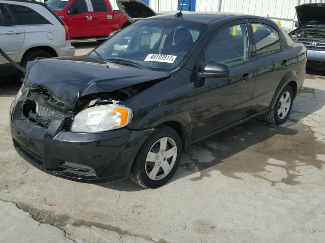 KL1TD5DEXAB109308 - 2010 CHEVROLET AVEO LS BLACK photo 2