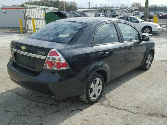 KL1TD5DEXAB109308 - 2010 CHEVROLET AVEO LS BLACK photo 4