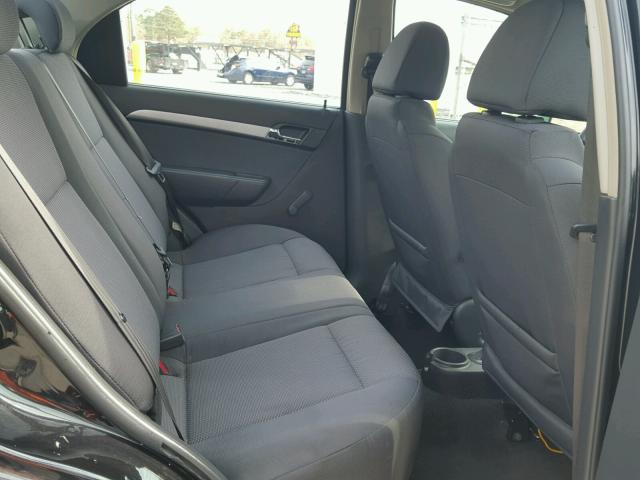 KL1TD5DEXAB109308 - 2010 CHEVROLET AVEO LS BLACK photo 6