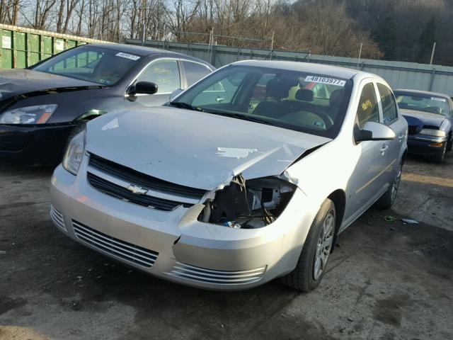 1G1AT58H697130672 - 2009 CHEVROLET COBALT LT SILVER photo 2