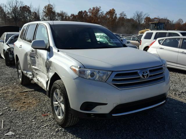 5TDZA3EH1CS026516 - 2012 TOYOTA HIGHLANDER WHITE photo 1