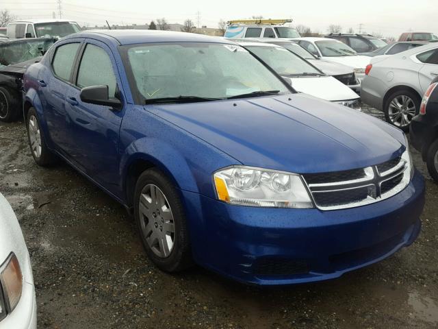 1C3CDZABXCN223664 - 2012 DODGE AVENGER SE BLUE photo 1