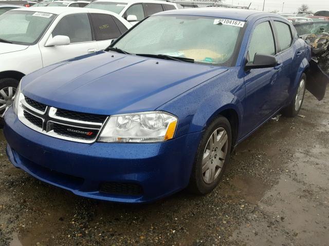 1C3CDZABXCN223664 - 2012 DODGE AVENGER SE BLUE photo 2