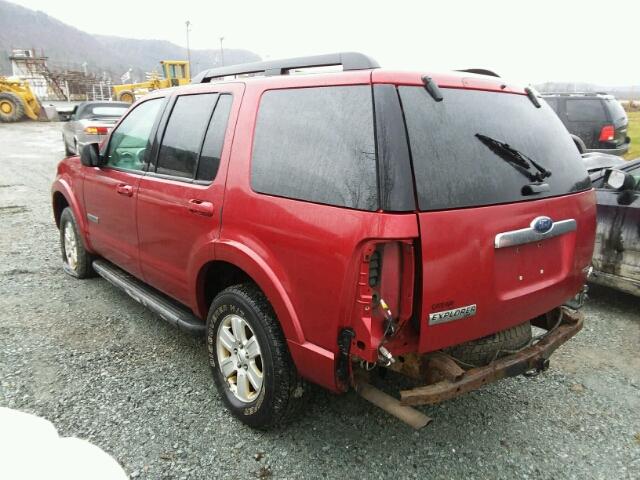 1FMEU73E87UB39639 - 2007 FORD EXPLORER X RED photo 3