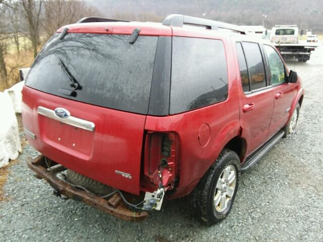 1FMEU73E87UB39639 - 2007 FORD EXPLORER X RED photo 4