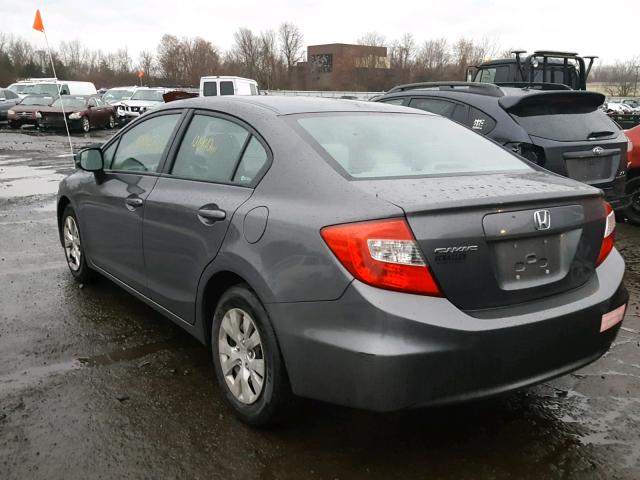 2HGFB2F51CH611241 - 2012 HONDA CIVIC LX GRAY photo 3