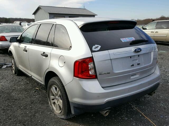 2FMDK3GC1DBA67445 - 2013 FORD EDGE SE SILVER photo 3