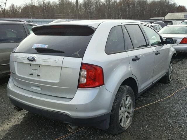 2FMDK3GC1DBA67445 - 2013 FORD EDGE SE SILVER photo 4