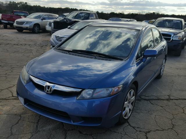 2HGFA16559H523718 - 2009 HONDA CIVIC LX BLUE photo 2