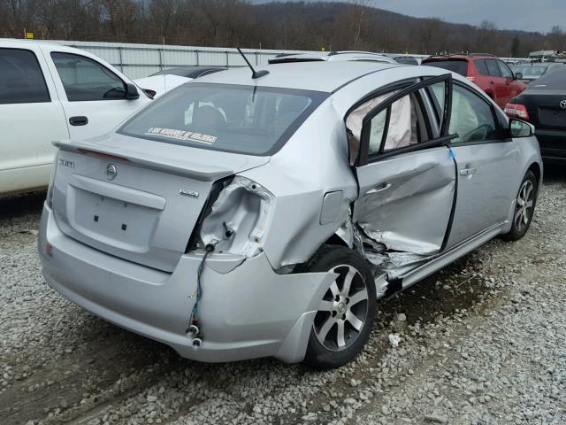 3N1AB6AP6CL736755 - 2012 NISSAN SENTRA 2.0 SILVER photo 4