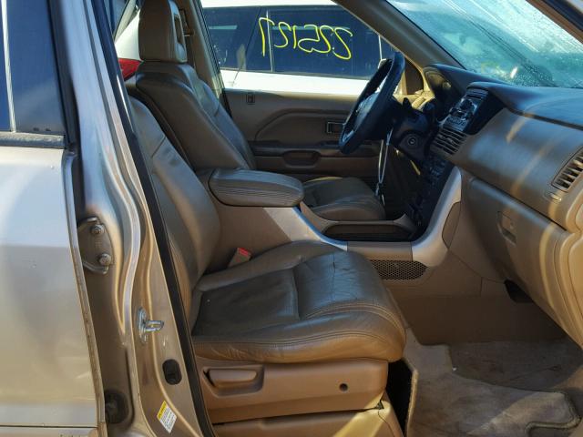 2HKYF18644H550908 - 2004 HONDA PILOT EXL TAN photo 5