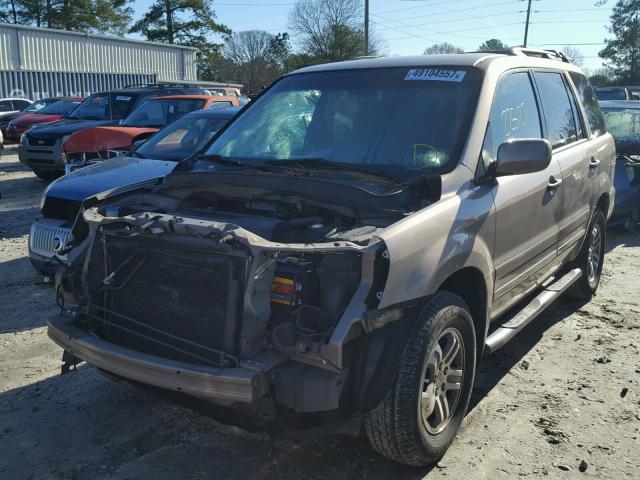 2HKYF18644H550908 - 2004 HONDA PILOT EXL TAN photo 9