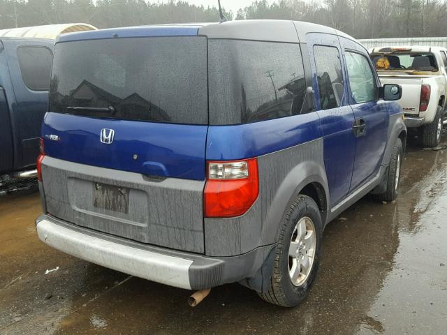 5J6YH28634L028695 - 2004 HONDA ELEMENT EX BLUE photo 4