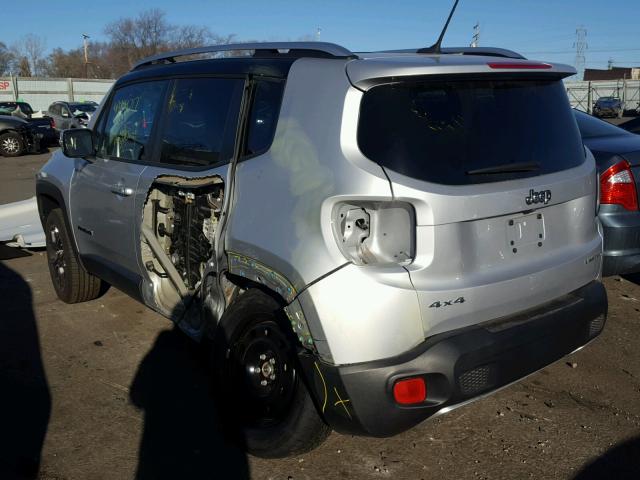 ZACCJBDTXFPB94081 - 2015 JEEP RENEGADE L SILVER photo 3