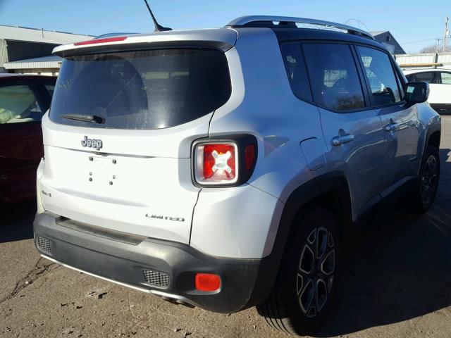 ZACCJBDTXFPB94081 - 2015 JEEP RENEGADE L SILVER photo 4