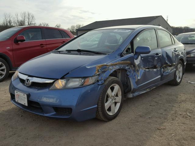 2HGFA16609H346455 - 2009 HONDA CIVIC BLUE photo 2