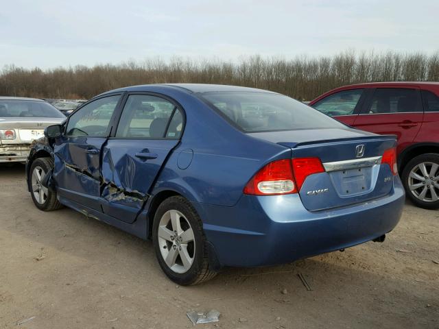 2HGFA16609H346455 - 2009 HONDA CIVIC BLUE photo 3