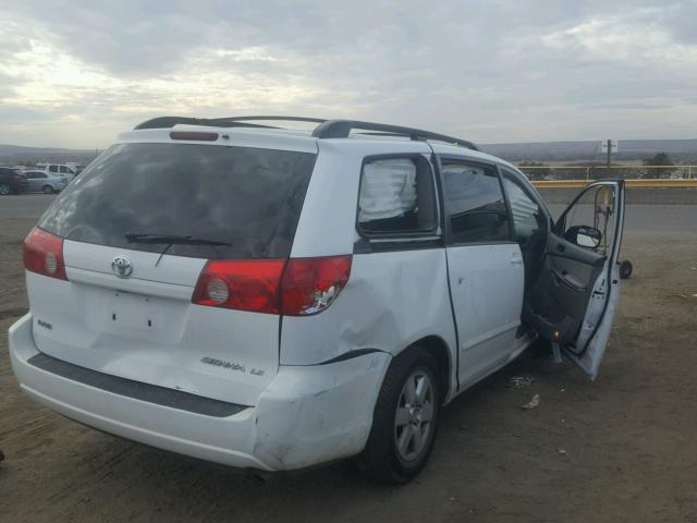 5TDZK23C87S004260 - 2007 TOYOTA SIENNA CE WHITE photo 4