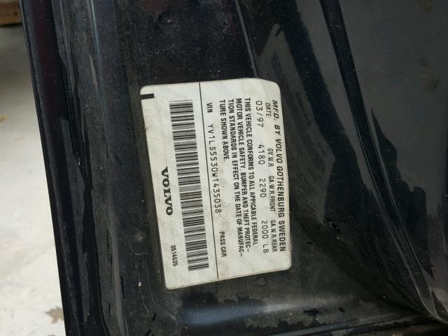 YV1LS5530W1435038 - 1998 VOLVO S70 BLUE photo 10