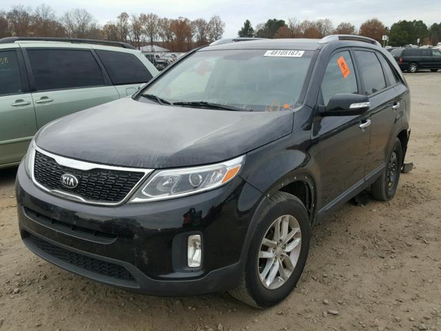 5XYKT4A63EG533830 - 2014 KIA SORENTO LX BLACK photo 2