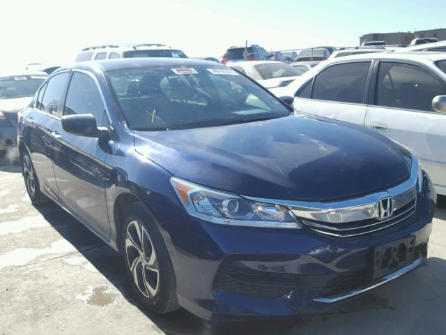 1HGCR2F39GA185607 - 2016 HONDA ACCORD LX BLUE photo 1