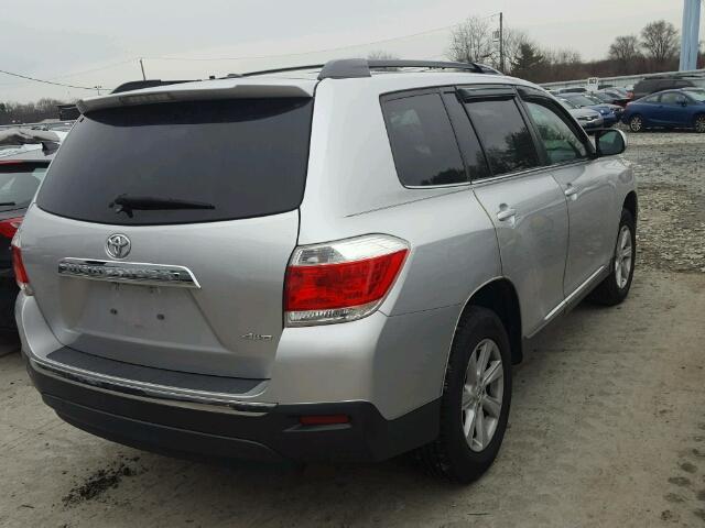 5TDBK3EH6CS173574 - 2012 TOYOTA HIGHLANDER SILVER photo 4