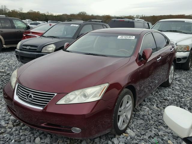 JTHBJ46G972105084 - 2007 LEXUS ES 350 RED photo 2