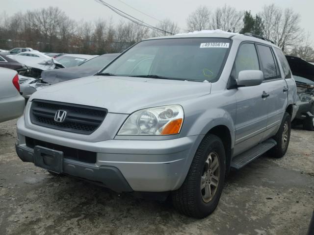 2HKYF18503H611824 - 2003 HONDA PILOT EXL SILVER photo 2