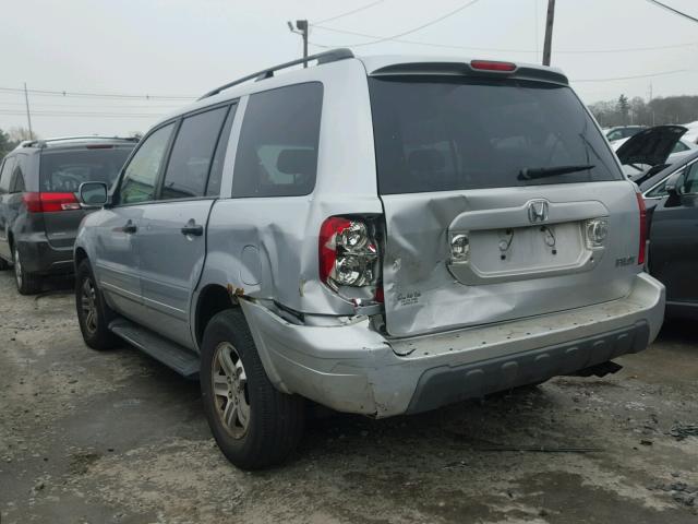 2HKYF18503H611824 - 2003 HONDA PILOT EXL SILVER photo 3