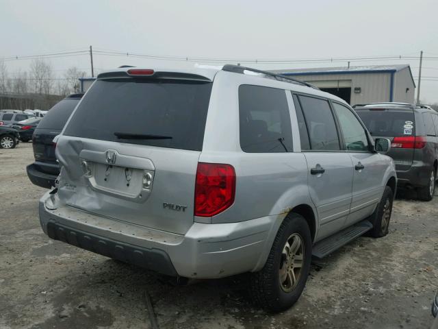 2HKYF18503H611824 - 2003 HONDA PILOT EXL SILVER photo 4