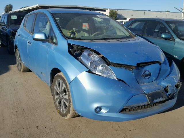 1N4AZ0CP6FC330662 - 2015 NISSAN LEAF S BLUE photo 1