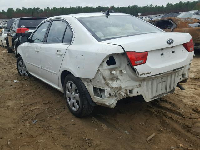 KNAGE228595356861 - 2009 KIA OPTIMA LX WHITE photo 3