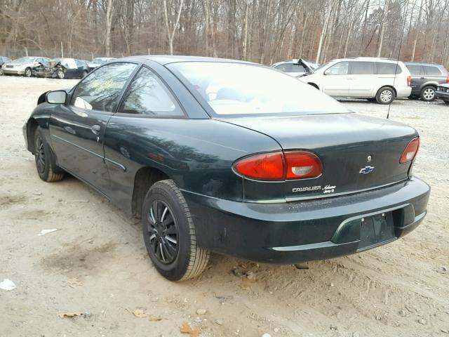 1G1JC124127325311 - 2002 CHEVROLET CAVALIER GREEN photo 3