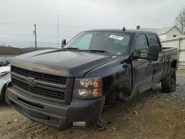 1GCHK53649F138077 - 2009 CHEVROLET SILVERADO BLACK photo 2