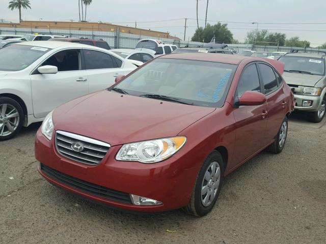 KMHDU46D99U659221 - 2009 HYUNDAI ELANTRA GL RED photo 2